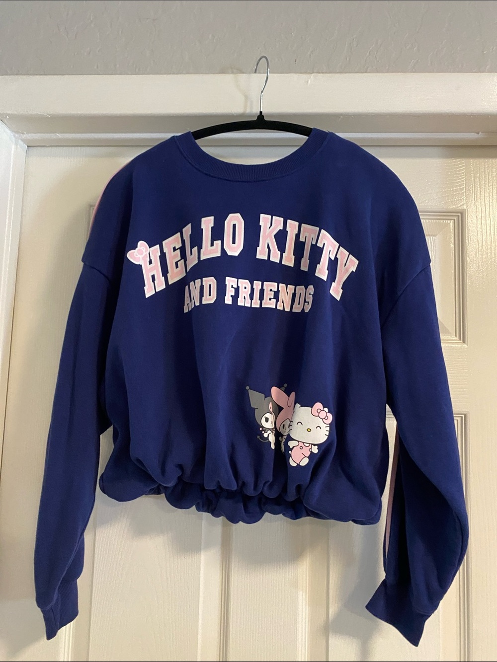 Hello Kitty and Friends Navy Cropped Sweatshirt size M